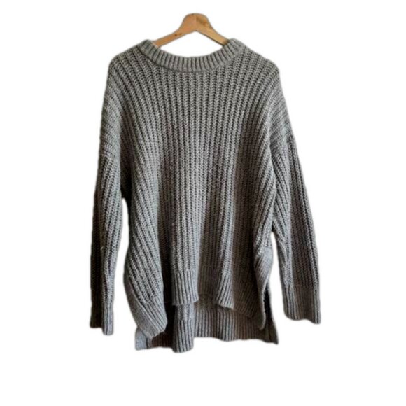 aerie Sweaters - Aerie Grey Chunky Knit Relaxed Sweater